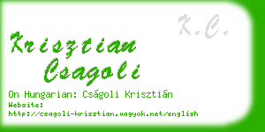 krisztian csagoli business card